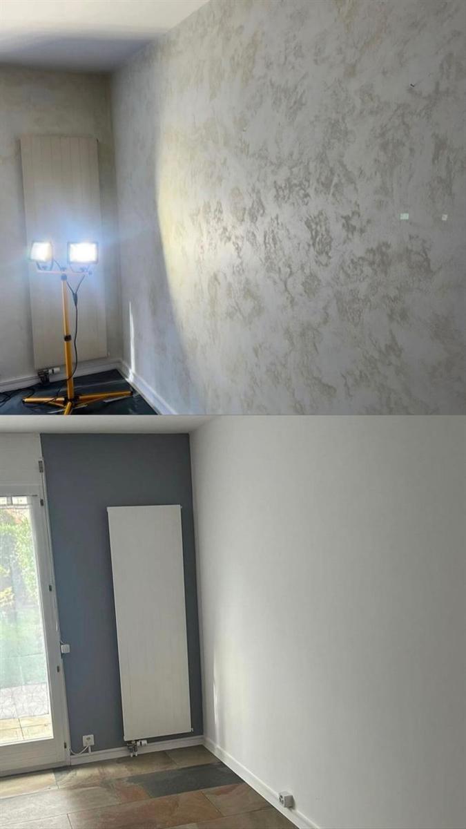 Même pièce avant et après travaux